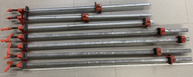 Verkaufe 7 Bessey Rohrzwingen 3/4" mit Rohren